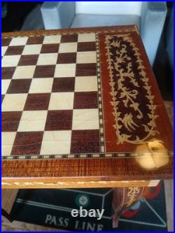 Vintage Chess Table 17 X 14.5 X 10.5 (R)