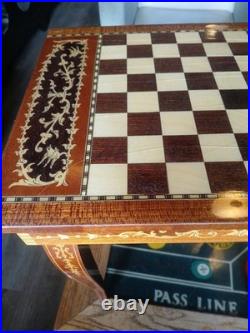Vintage Chess Table 17 X 14.5 X 10.5 (R)