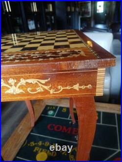 Vintage Chess Table 17 X 14.5 X 10.5 (R)