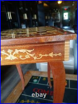 Vintage Chess Table 17 X 14.5 X 10.5 (R)