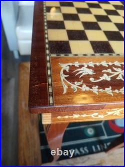 Vintage Chess Table 17 X 14.5 X 10.5 (R)