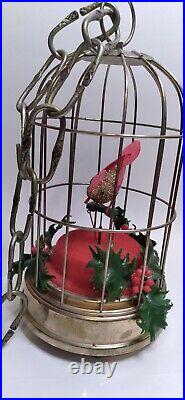 Vintage Christmas Bird Cage MusicBox 12 Days Of ChristmasSchmid Bros. Japan