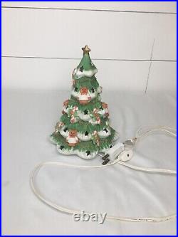 Vintage Christmas Tree Teddy Bears Light Lamp Decor Multicolor 9
