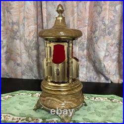 Vintage Cigarette Holder Music Box Swan Lake Reuge Marble Gold Wind-up Type