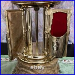 Vintage Cigarette Holder Music Box Swan Lake Reuge Marble Gold Wind-up Type