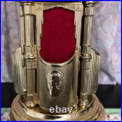Vintage Cigarette Holder Music Box Swan Lake Reuge Marble Gold Wind-up Type