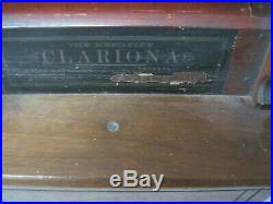 Vintage Clariona Roller Organ With 11 Rolls, Dated 1868 With Original Label