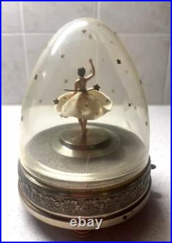 Vintage Cody Domed Spinning Ballerina 6in Tall Music Box Tico Tico SEE VIDEO