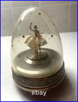 Vintage Cody Domed Spinning Ballerina 6in Tall Music Box Tico Tico SEE VIDEO