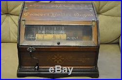 Vintage Concert Roller Organ With 20 Cob Rollers