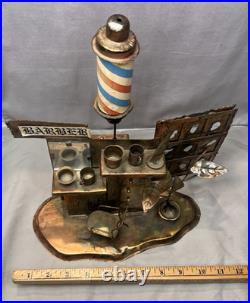 Vintage Copper Brass Barber Shop Music Box Display Working Hong Kong