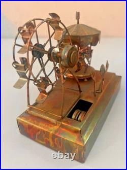 Vintage Copper Wind-Up Musical Carousel Horses 1960s MCM Music Home Decor Lot 2 Vintage Copper Wind-Up Musical Carousel Horses 1960s MCM Music Home Decor Lot 2
