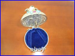 Vintage Crown Music Jewelry Box Silver Plate Music Box Thorens (Pre-Reuge)