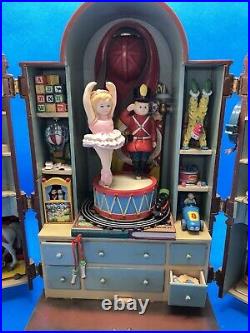 Vintage Dream Keeper Lighted Animated Toy Cabinet Music Box Missing Puppet