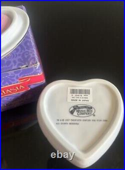 Vintage Dream Waltz Anastasia Heart Shaped Porcelain San Francisco Music Box