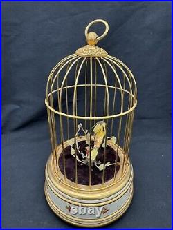 Vintage ELPA Automation Bird Brass Cage Music Box, GERMANY