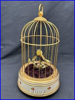 Vintage ELPA Automation Bird Brass Cage Music Box, GERMANY