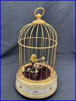 Vintage ELPA Automation Bird Brass Cage Music Box, GERMANY