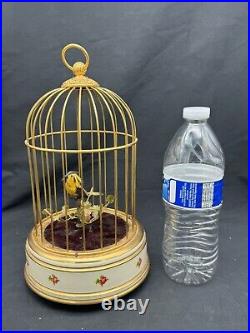 Vintage ELPA Automation Bird Brass Cage Music Box, GERMANY