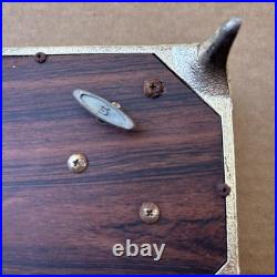 Vintage Enamel Butterfly Automaton Music Box Jewelry Box