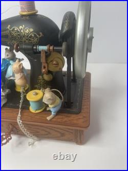 Vintage Enesco 1989 Music Box Sew Petite My Favorite Things Mice Sewing machine