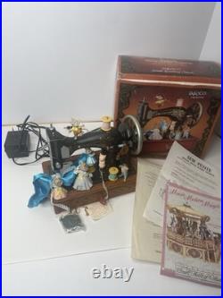 Vintage Enesco 1989 Music Box Sew Petite My Favorite Things Mice Sewing machine