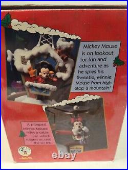 Vintage Enesco 1995 Mickey's Mountain Patrol Tested Works! Free Shipping