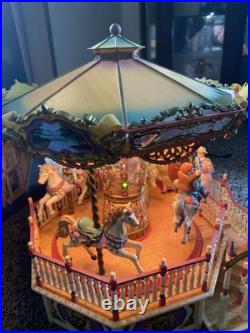 Vintage Enesco CAROUSEL ROYALE Animated Illuminated Musical Carousel WORKS
