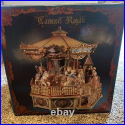 Vintage Enesco CAROUSEL ROYALE Animated Illuminated Musical Carousel WORKS