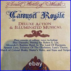 Vintage Enesco CAROUSEL ROYALE Animated Illuminated Musical Carousel WORKS