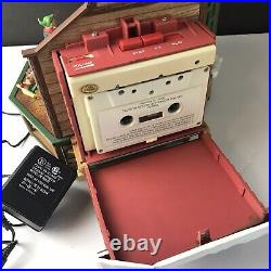 Vintage Enesco Christmas Santas Workshop Deluxe Animated Musical Display Box