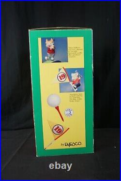 Vintage Enesco Golf Clubs 19th Hole Action Motion Music Box New