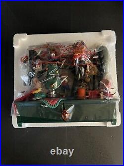 Vintage Enesco Homespun Holidays Sewing Machine Deluxe Lighted Action Musical
