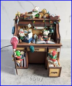 Vintage Enesco Musical Society CHECKING IT TWICE Animated Motion Music Box Mice Vintage Enesco Musical Society CHECKING IT TWICE Animated Motion Music Box Mice