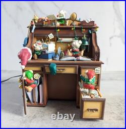 Vintage Enesco Musical Society CHECKING IT TWICE Animated Motion Music Box Mice Vintage Enesco Musical Society CHECKING IT TWICE Animated Motion Music Box Mice