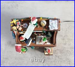 Vintage Enesco Musical Society CHECKING IT TWICE Animated Motion Music Box Mice Vintage Enesco Musical Society CHECKING IT TWICE Animated Motion Music Box Mice