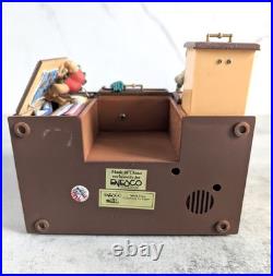 Vintage Enesco Musical Society CHECKING IT TWICE Animated Motion Music Box Mice Vintage Enesco Musical Society CHECKING IT TWICE Animated Motion Music Box Mice