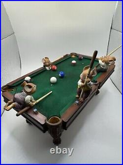 Vintage Enesco On Cue Deluxe Multi-action Musical Pool Table Mice Working W Box