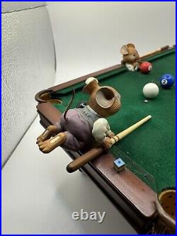 Vintage Enesco On Cue Deluxe Multi-action Musical Pool Table Mice Working W Box