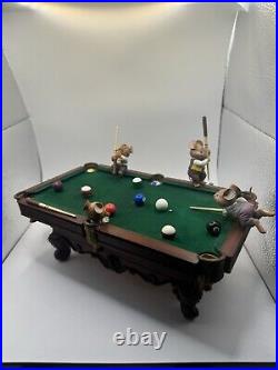 Vintage Enesco On Cue Deluxe Multi-action Musical Pool Table Mice Working W Box