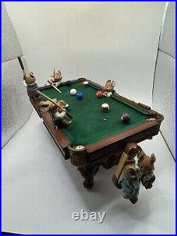 Vintage Enesco On Cue Deluxe Multi-action Musical Pool Table Mice Working W Box