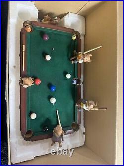 Vintage Enesco On Cue Deluxe Multi-action Musical Pool Table Mice Working W Box