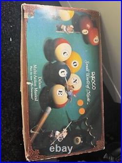 Vintage Enesco On Cue Deluxe Multi-action Musical Pool Table Mice Working W Box