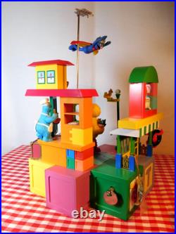 Vintage Enesco Sesame Street Deluxe Music Box Neighborhood Party 1993 withBox