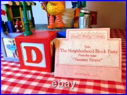Vintage Enesco Sesame Street Deluxe Music Box Neighborhood Party 1993 withBox