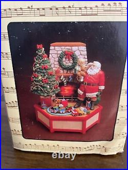 Vintage Enesco Small World Of Music A Visit From Santa Claus 551368 New With Box