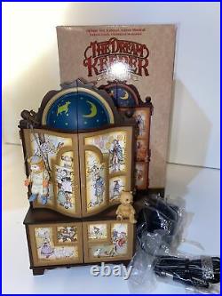 Vintage Enesco The Dream Keeper Lighted Animated Music Box with Box & Cord