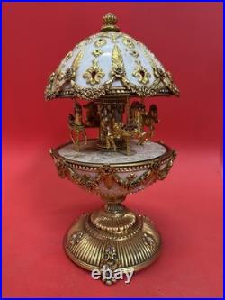 Vintage Franklin Mint House of Faberge Imperial Carousel Egg Musical