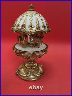 Vintage Franklin Mint House of Faberge Imperial Carousel Egg Musical
