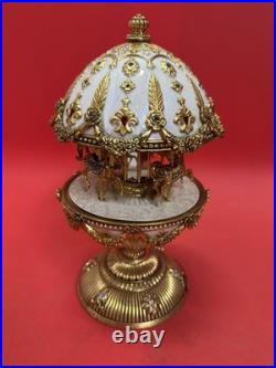 Vintage Franklin Mint House of Faberge Imperial Carousel Egg Musical